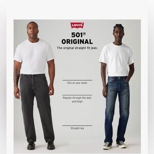 NWT Levi’s Mens 501 Jeans 34Wx34L